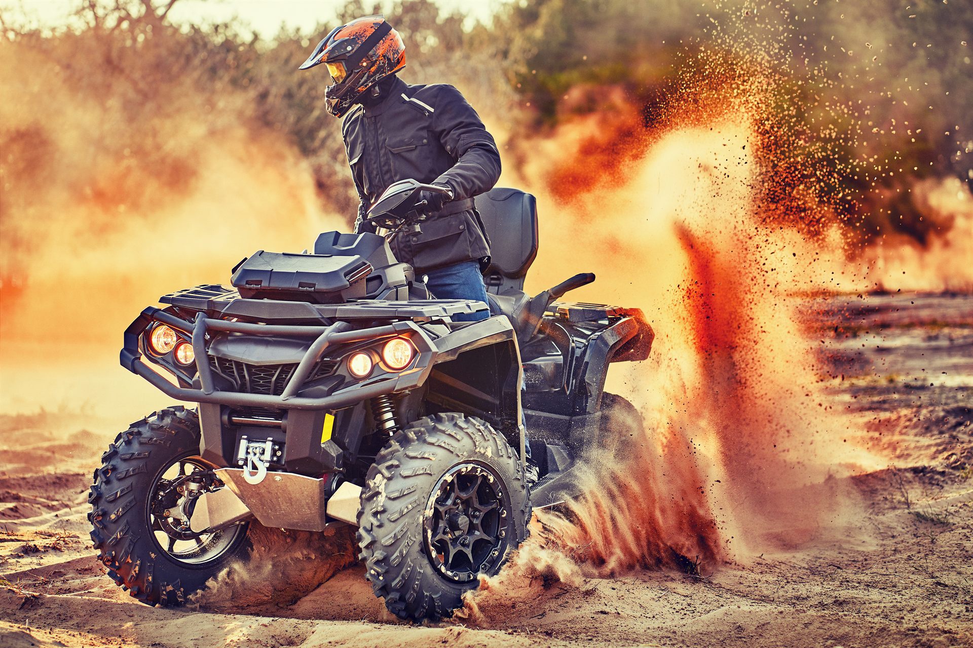 Powersports off-road vehicle in action